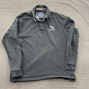 New Zealand Rugby Shirt Long Sleeve Mens 3XL Black Rugby Heritage Pullover